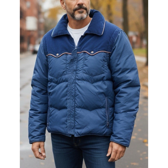 Levi's Other - Vtg Levi’s Convertible Jacket Vest Corduroy Western Puffer Men’s Large *Flaws
